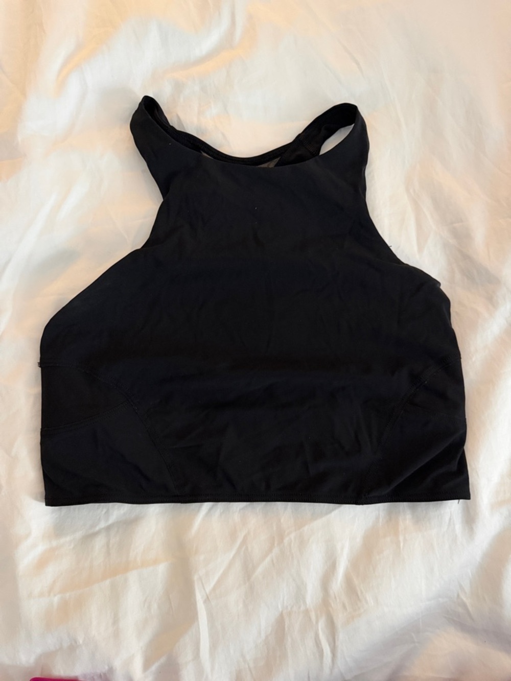 lululemon black racerback high-neck sports bra